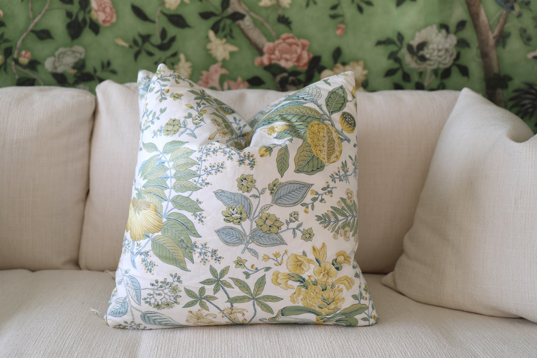 "Pomegranate Botanical" by Schumacher 22x22 Pillow