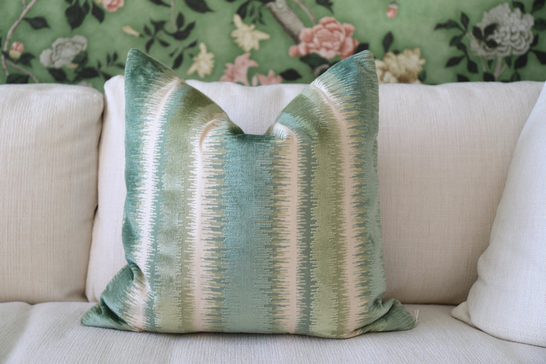 "Bromo Aloe" by Brunschwig & Fil Pillow