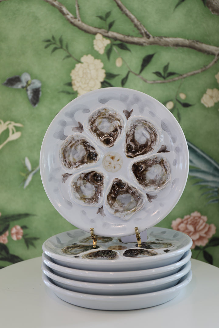 Antique Oyster Service for 10,  Saint Amand, c. 1930 France