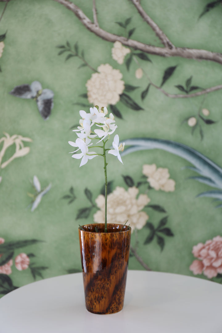 Contemporary Faux Tortoise Ceramic Vase, France