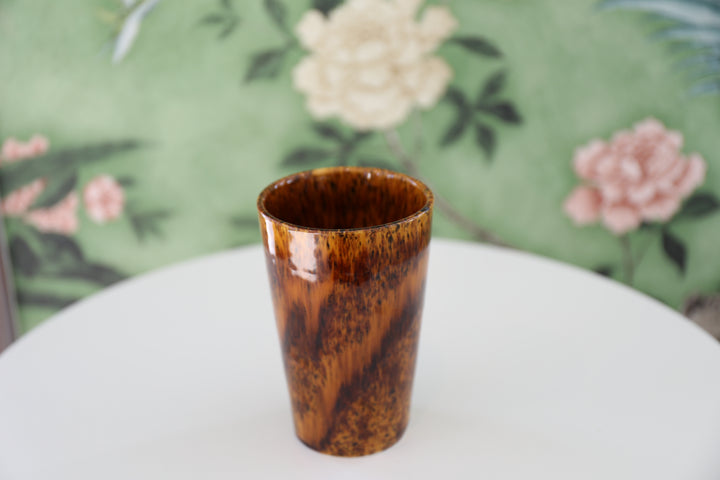 Contemporary Faux Tortoise Ceramic Vase, France
