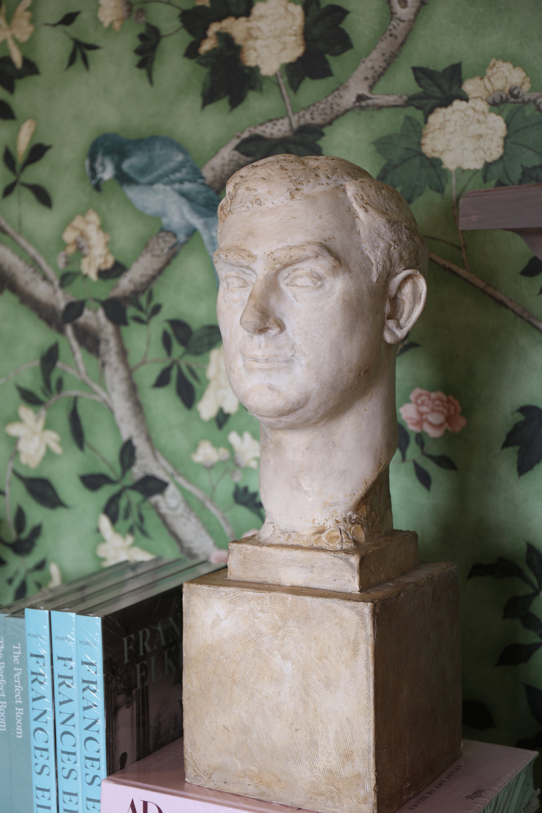 Antique French Plaster Bust, Signed & Dated, 1927