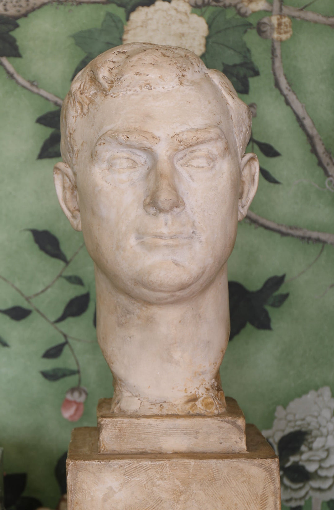 Antique French Plaster Bust, Signed & Dated, 1927