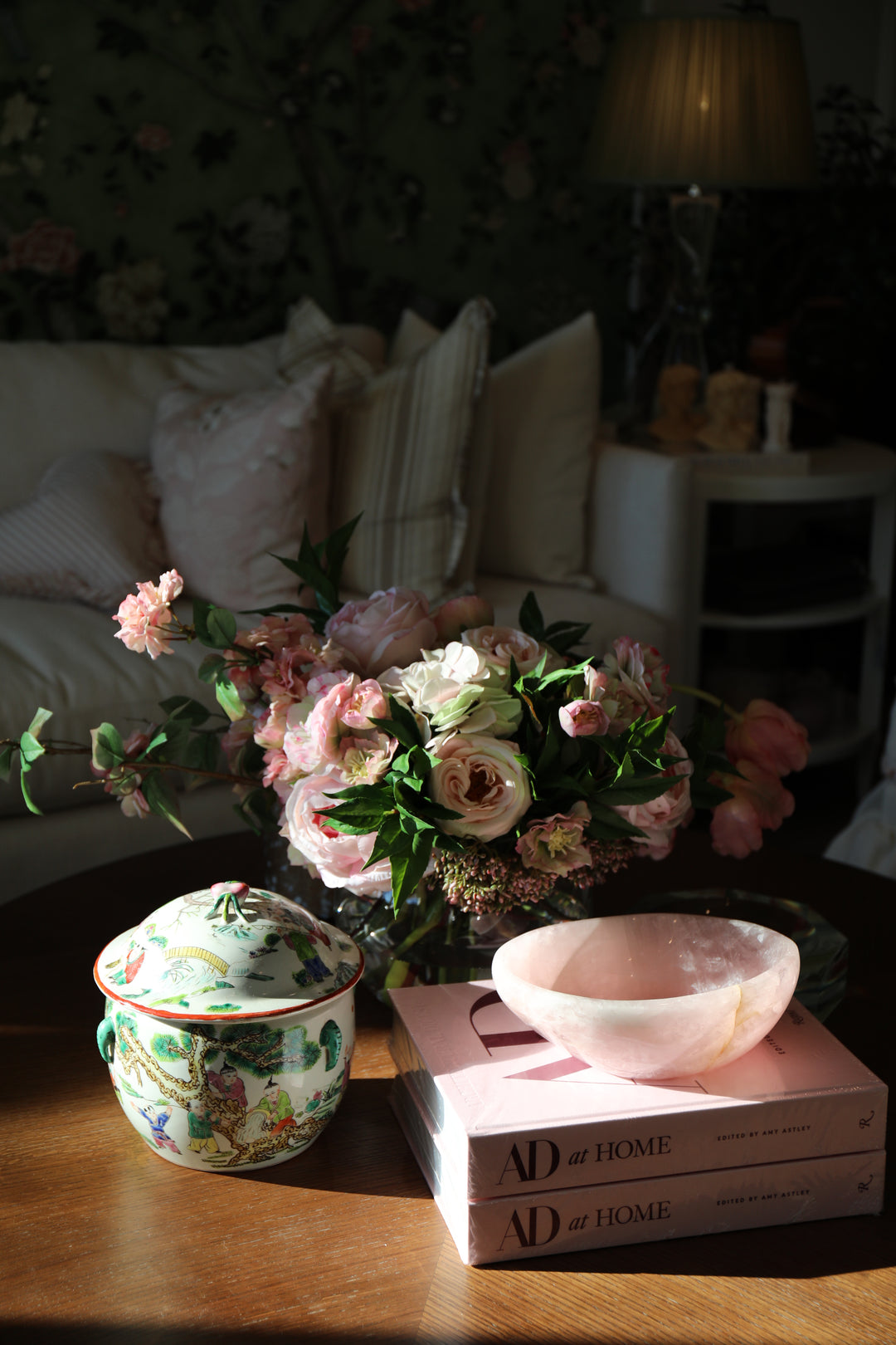 Hand Carved Rose Quartz Bowl