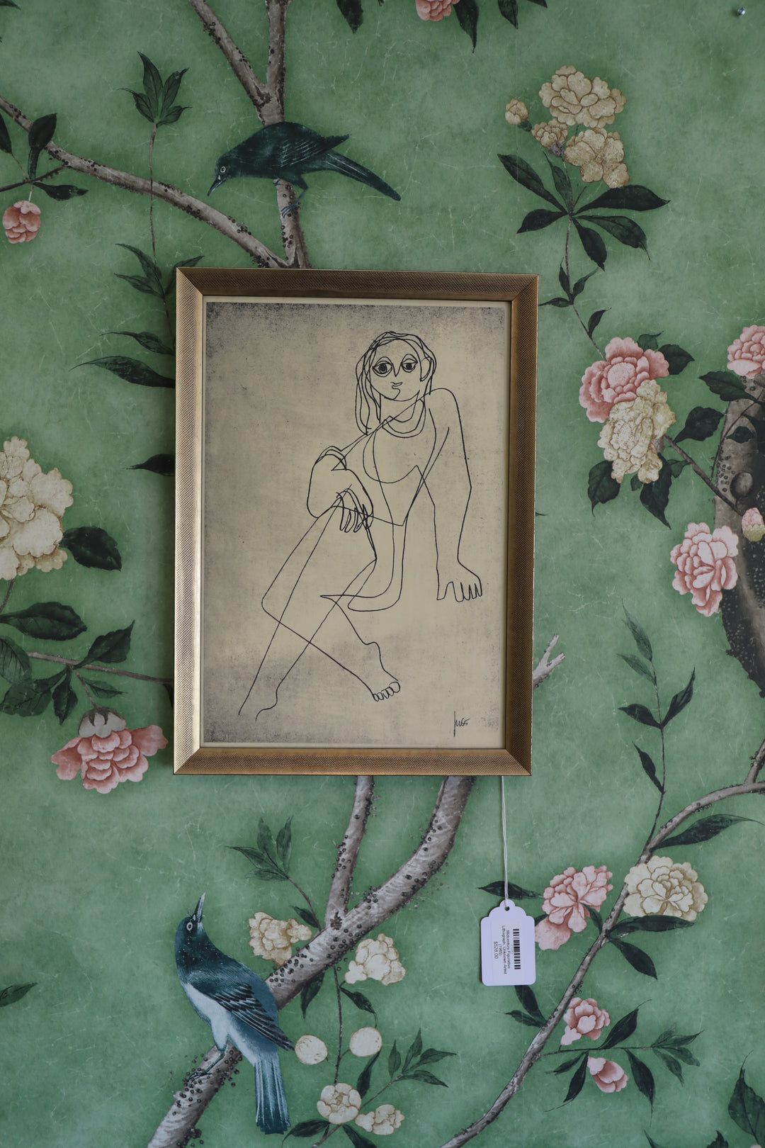 Midcentury Figurative Lithograph, Unknown Artist (1965)