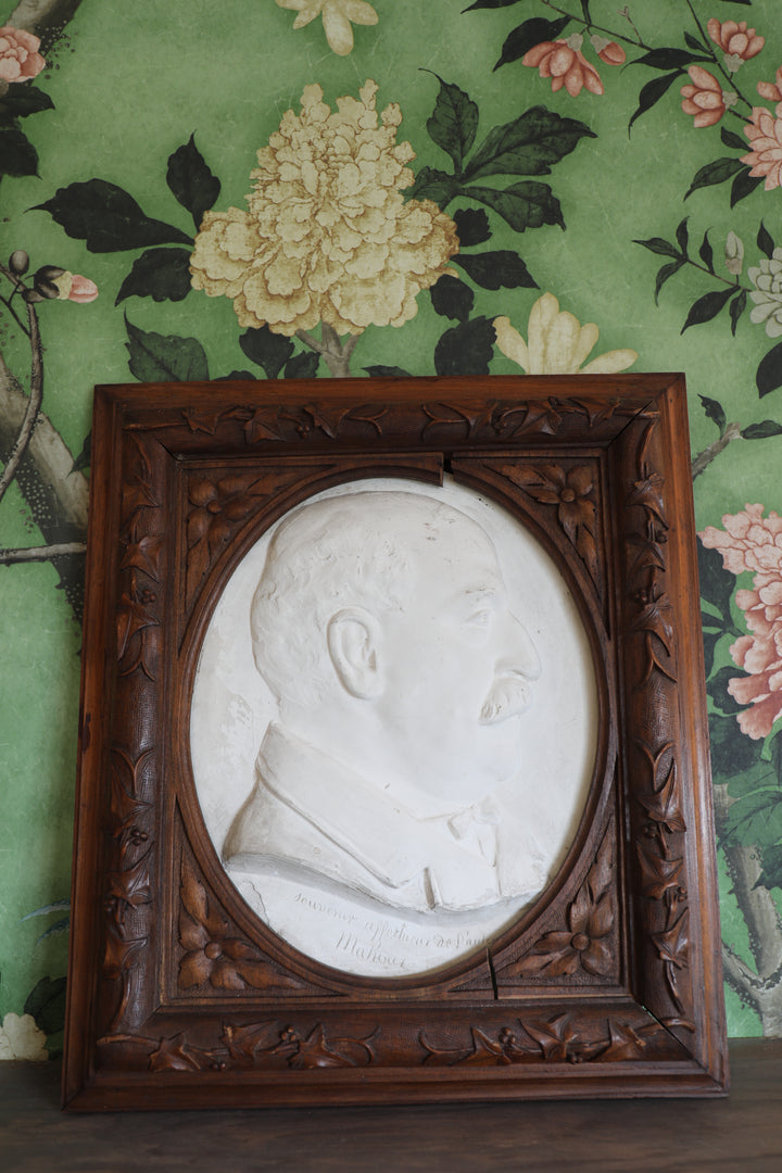 Pair of French Plaster Portrait Reliefs, Late 19th century (c. 1880–1900), France