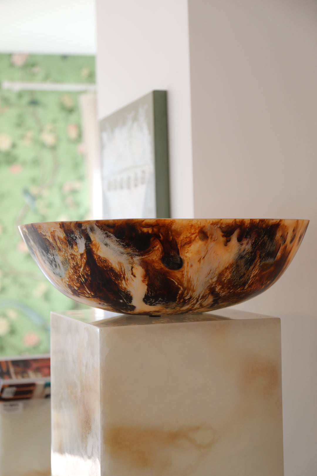 Matte Tortoise Resin Bowl