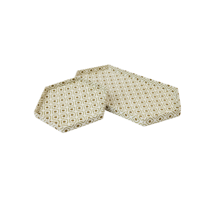 Juliette Hexagon Tray Set, Moss