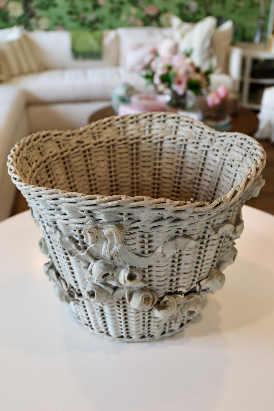 Trompe-l’Œil Wicker Basket, c. 1900, France