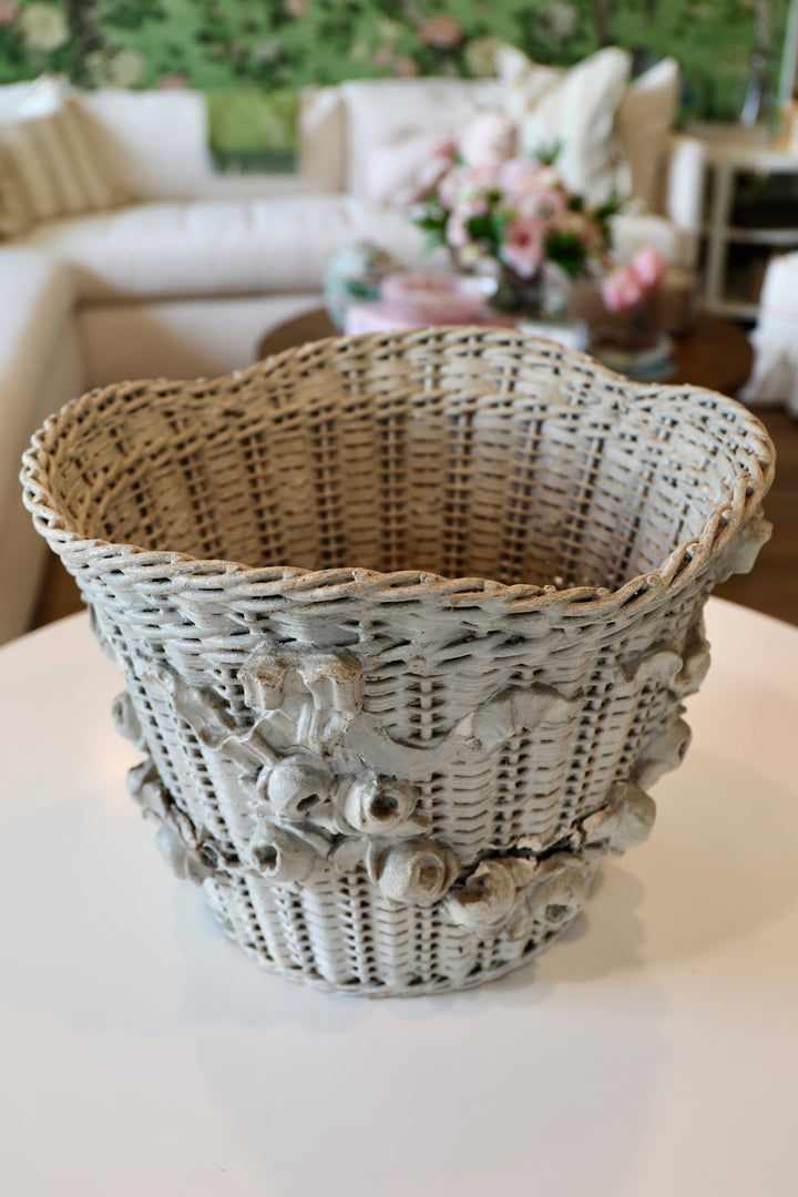 Trompe-l’Œil Wicker Basket, c. 1900, France