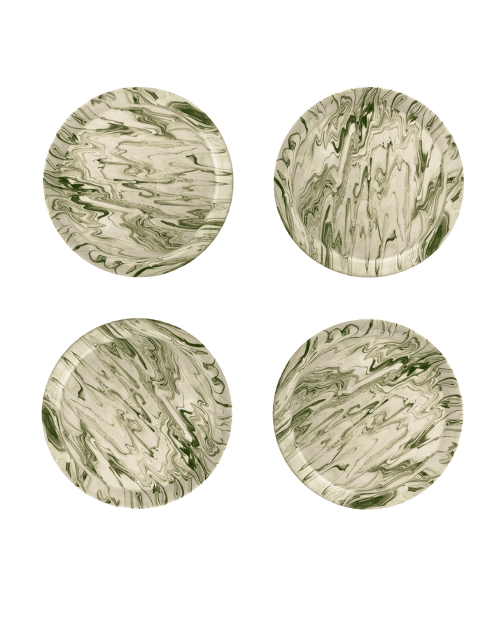Marbled Olive Dinner Plate - Set of 4