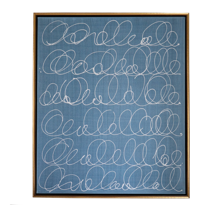 "Love Notes White on Denim" by Kayce Hughes