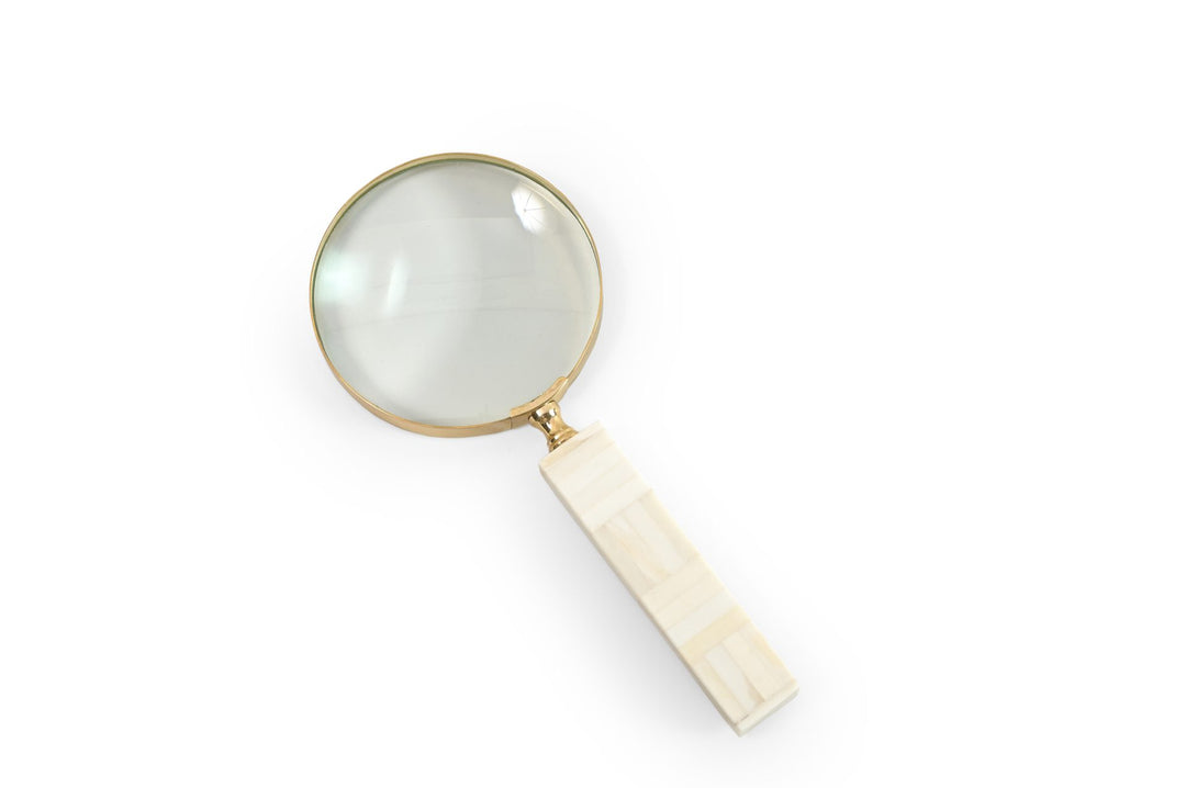 Brass and Bone Magnifying Glass