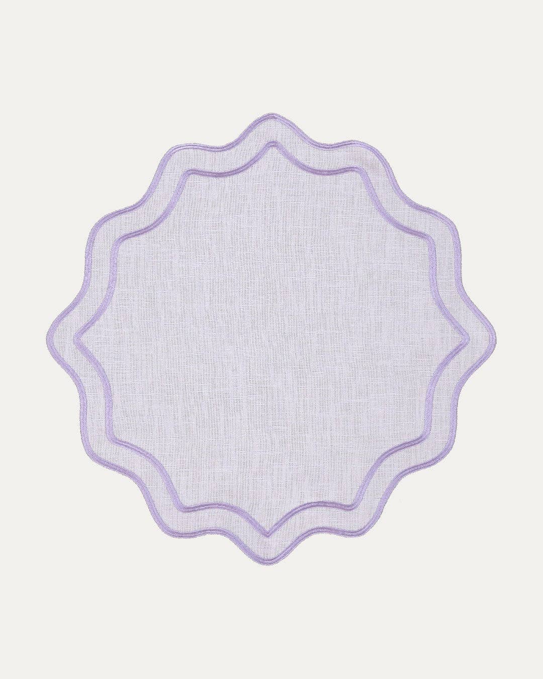 Linen Placemat, Violet with Violet