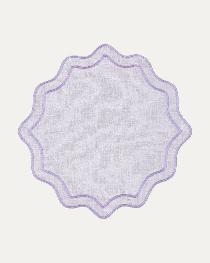 Linen Placemat, Violet with Violet