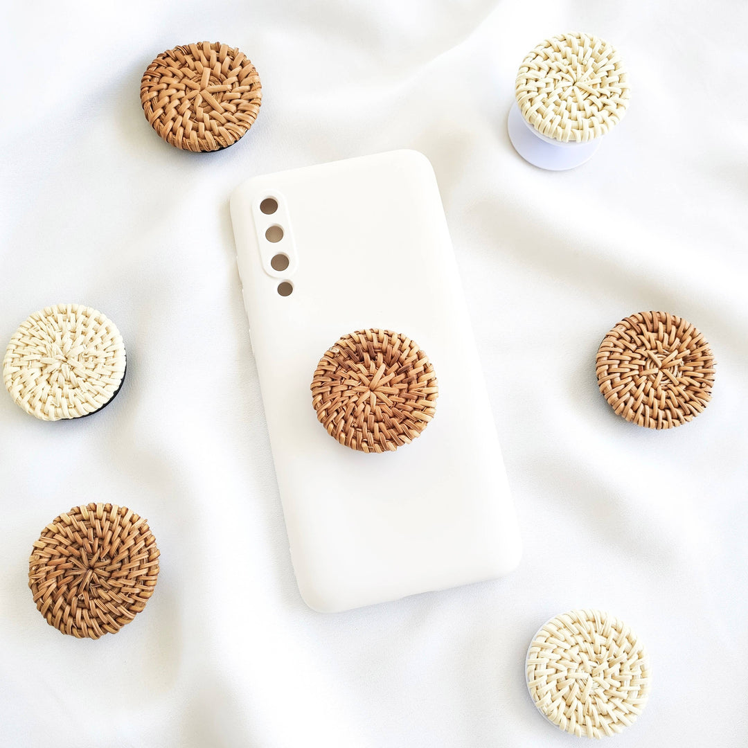 Rattan phone handle