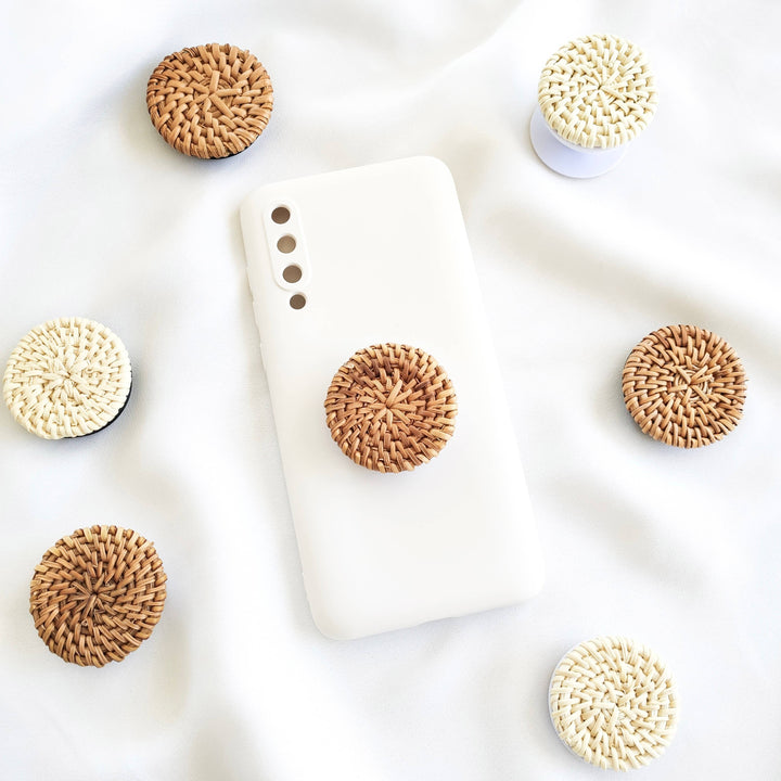 Rattan phone handle