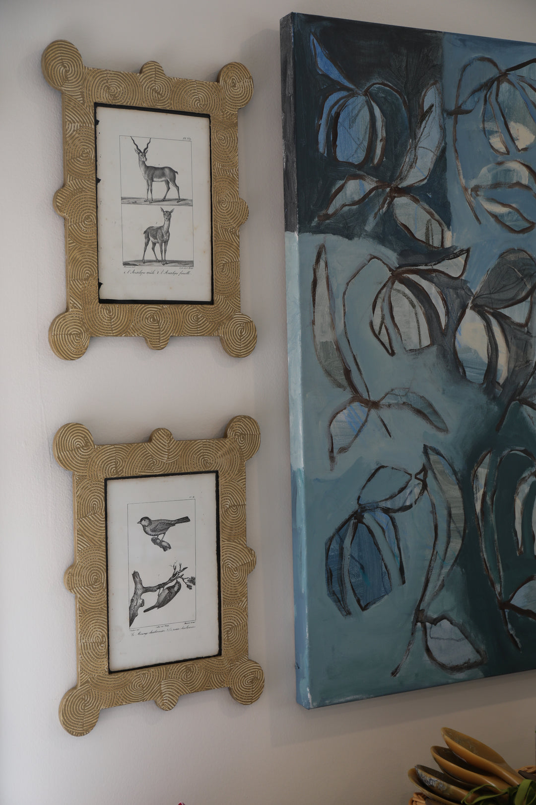 Garner Gallery Frames in Bronze Swirl, Set of 4,  Nature Lithographs