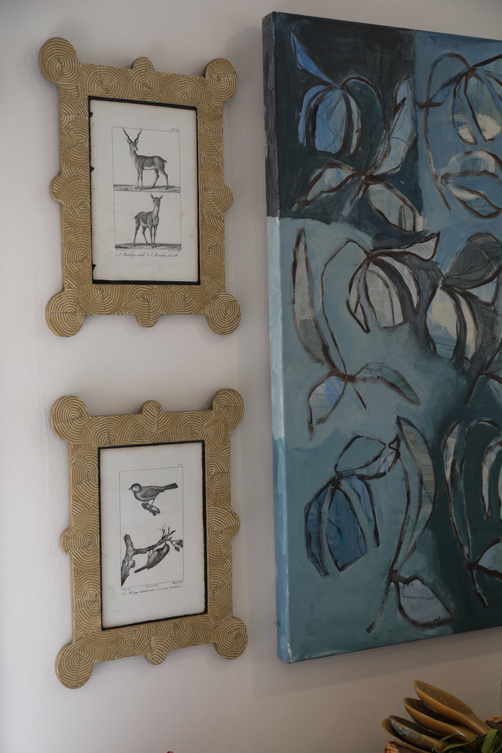 Garner Gallery Frames in Bronze Swirl, Set of 4,  Nature Lithographs