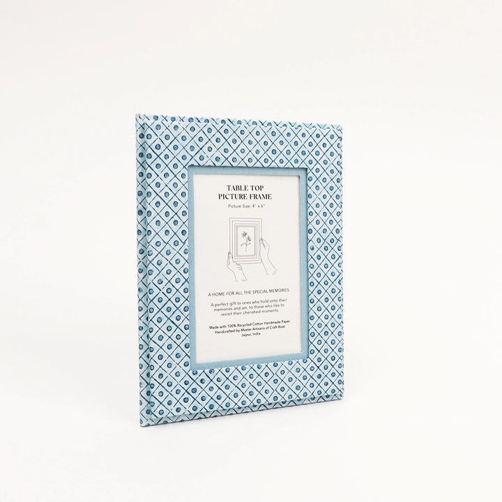 Hand Blocked Picture Frame , Indigo