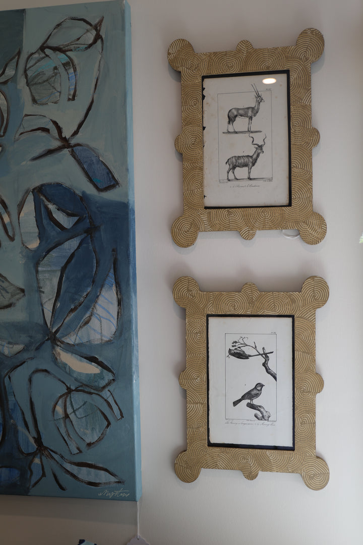 Garner Gallery Frames in Bronze Swirl, Set of 4,  Nature Lithographs