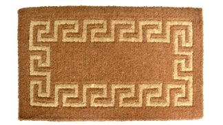 Greek Key Coir Mat