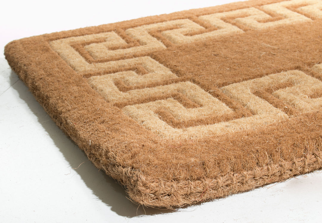 Greek Key Coir Mat