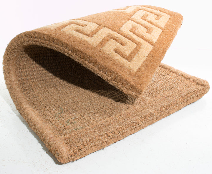 Greek Key Coir Mat