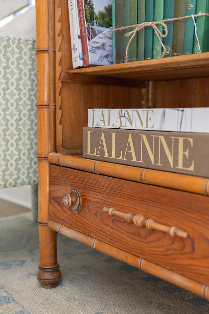 Late 19th Century French Faux Bamboo Bookcase, Pine, 37"W x 83"H x 18"D