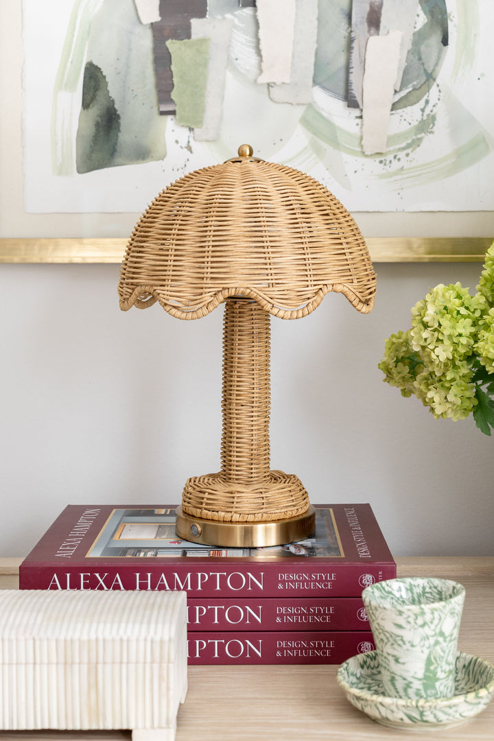 Mushroom Wicker Lamp