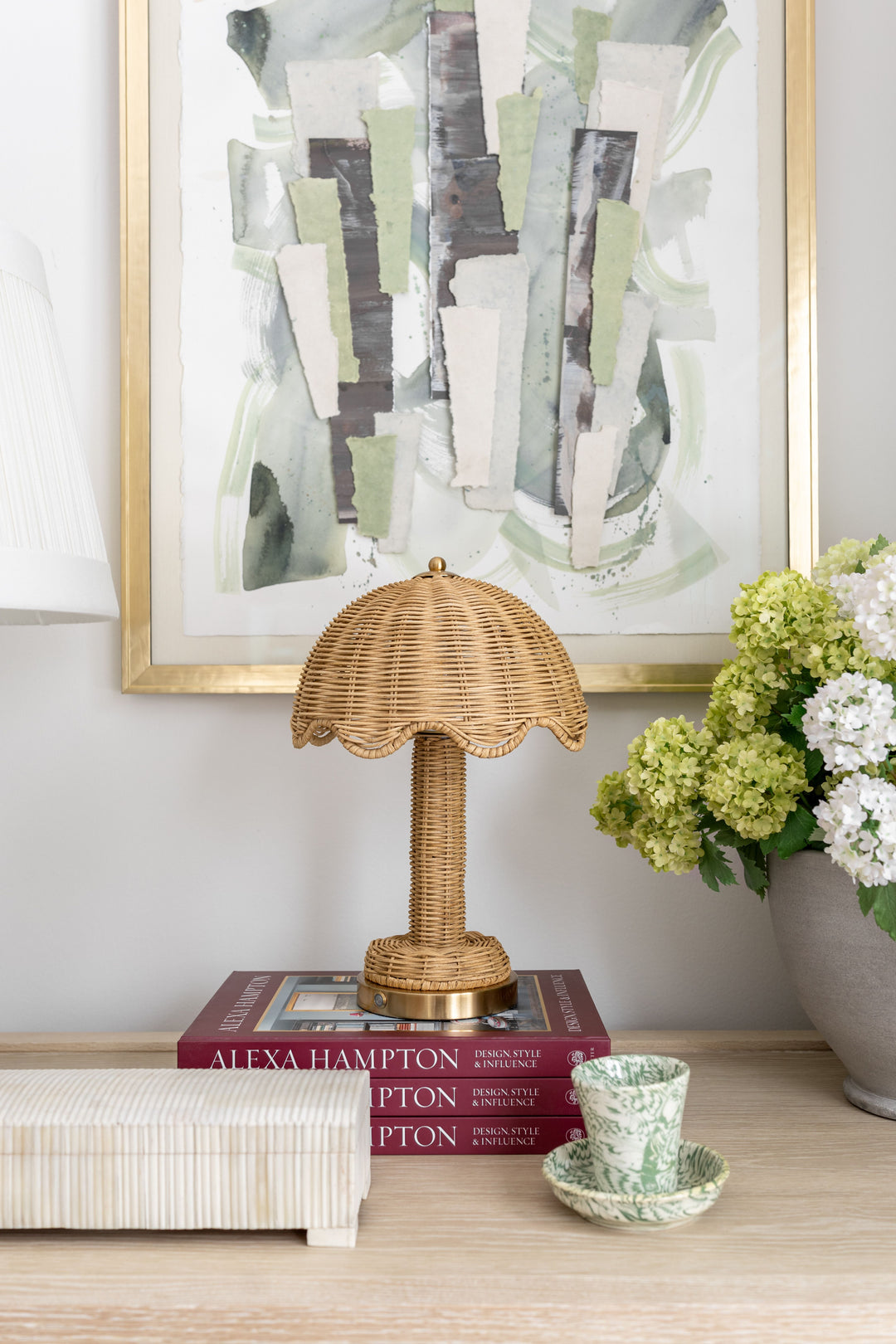 Mushroom Wicker Lamp