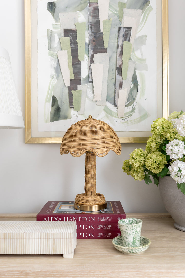 Mushroom Wicker Lamp