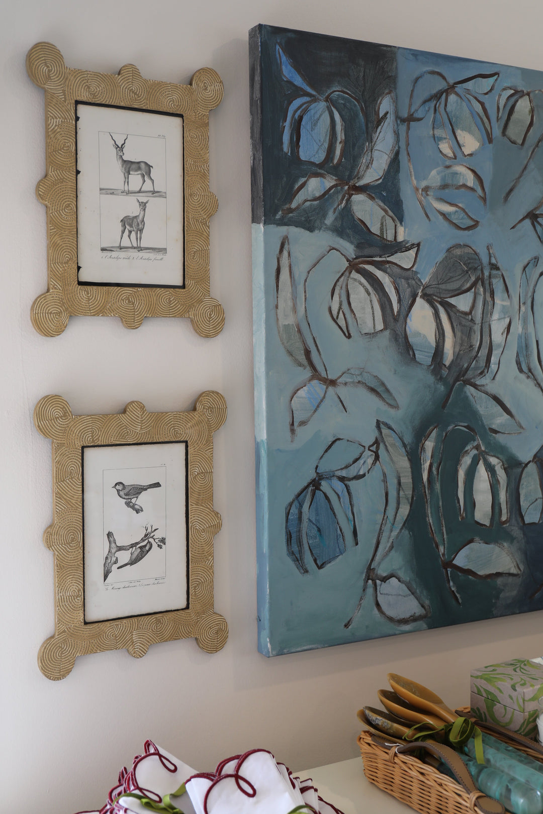 Garner Gallery Frames in Bronze Swirl, Set of 4,  Nature Lithographs