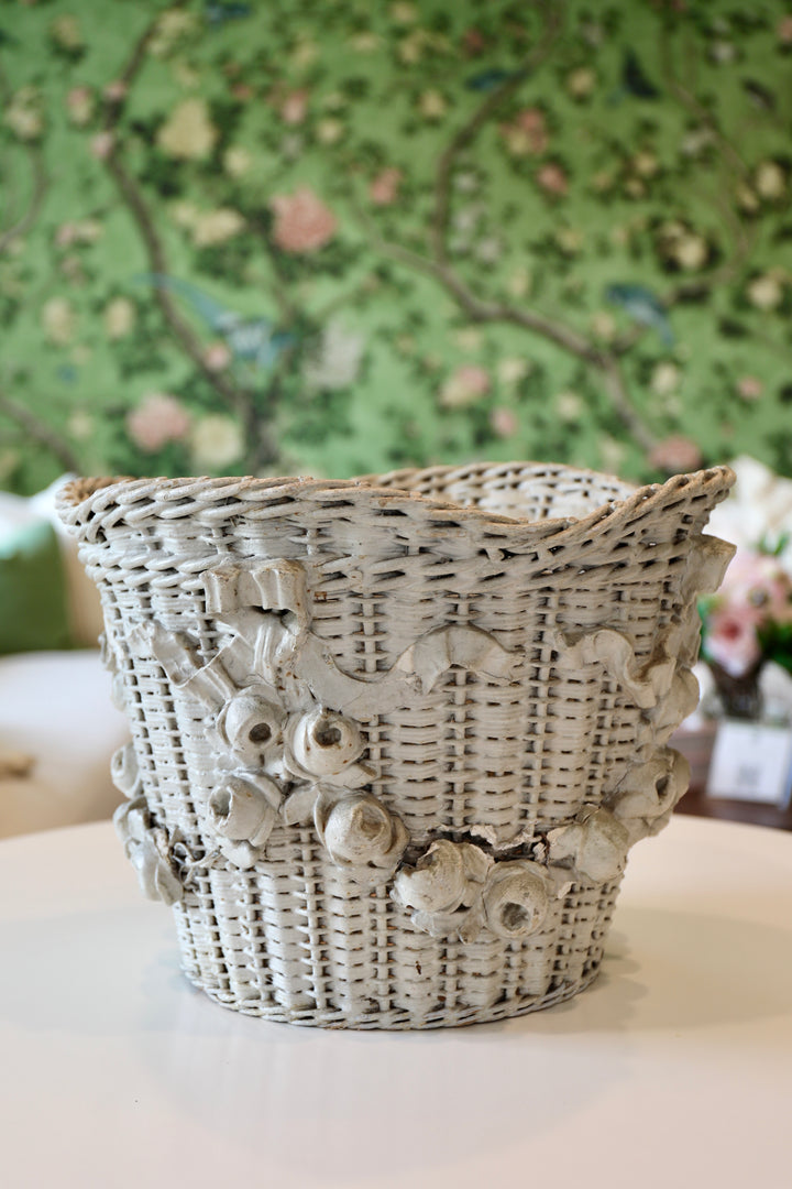 Trompe-l’Œil Wicker Basket, c. 1900, France