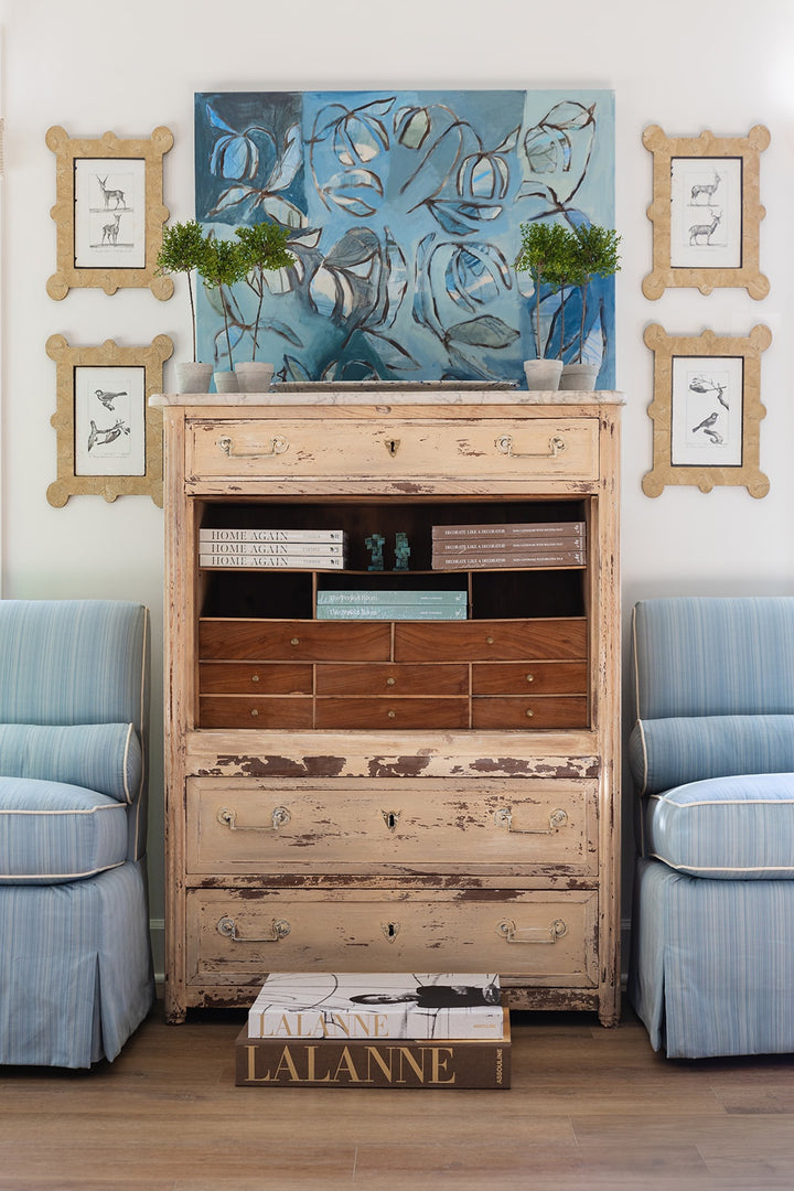 Late 19th Century Directoire Secrétaire, Painted, 37" L x 49"H x 16"D