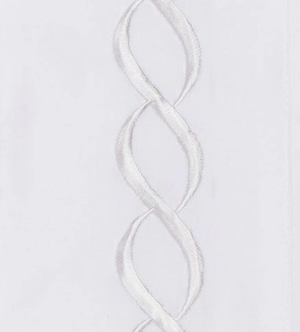 Rope Embroidered Duvet Set- King/White