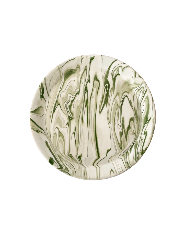 Marbled Olive Salad Plate - Set of 4