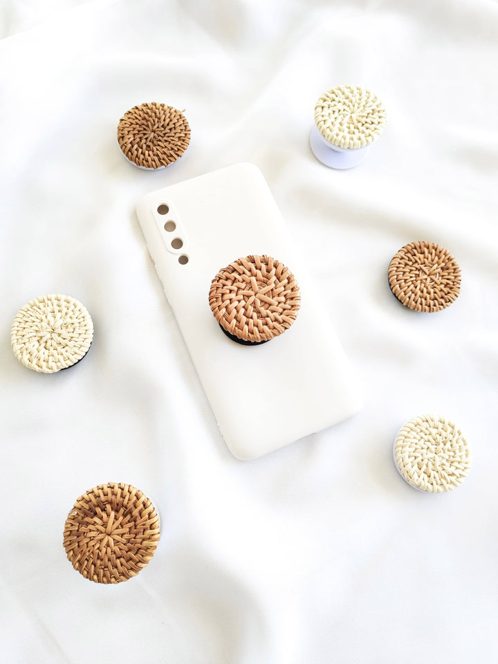 Rattan phone handle