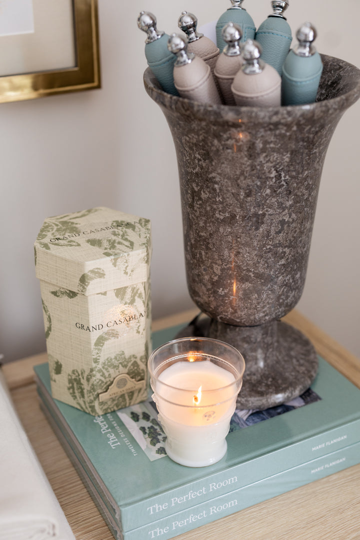 Claria Marble Footed Vase