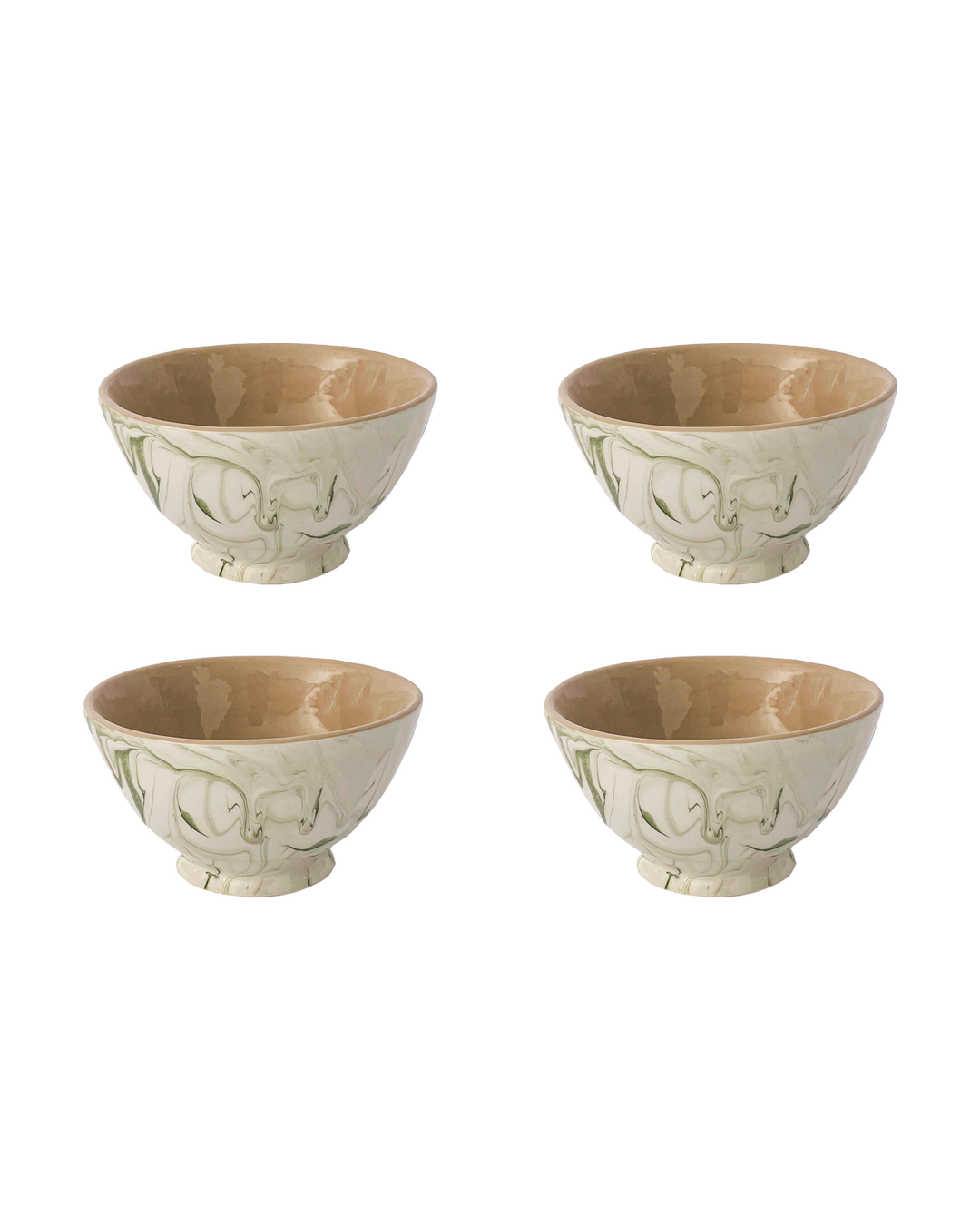 Marbled Olive Bowl - Set of 4