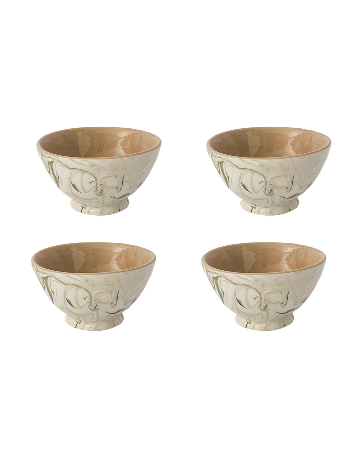 Marbled Olive Bowl - Set of 4